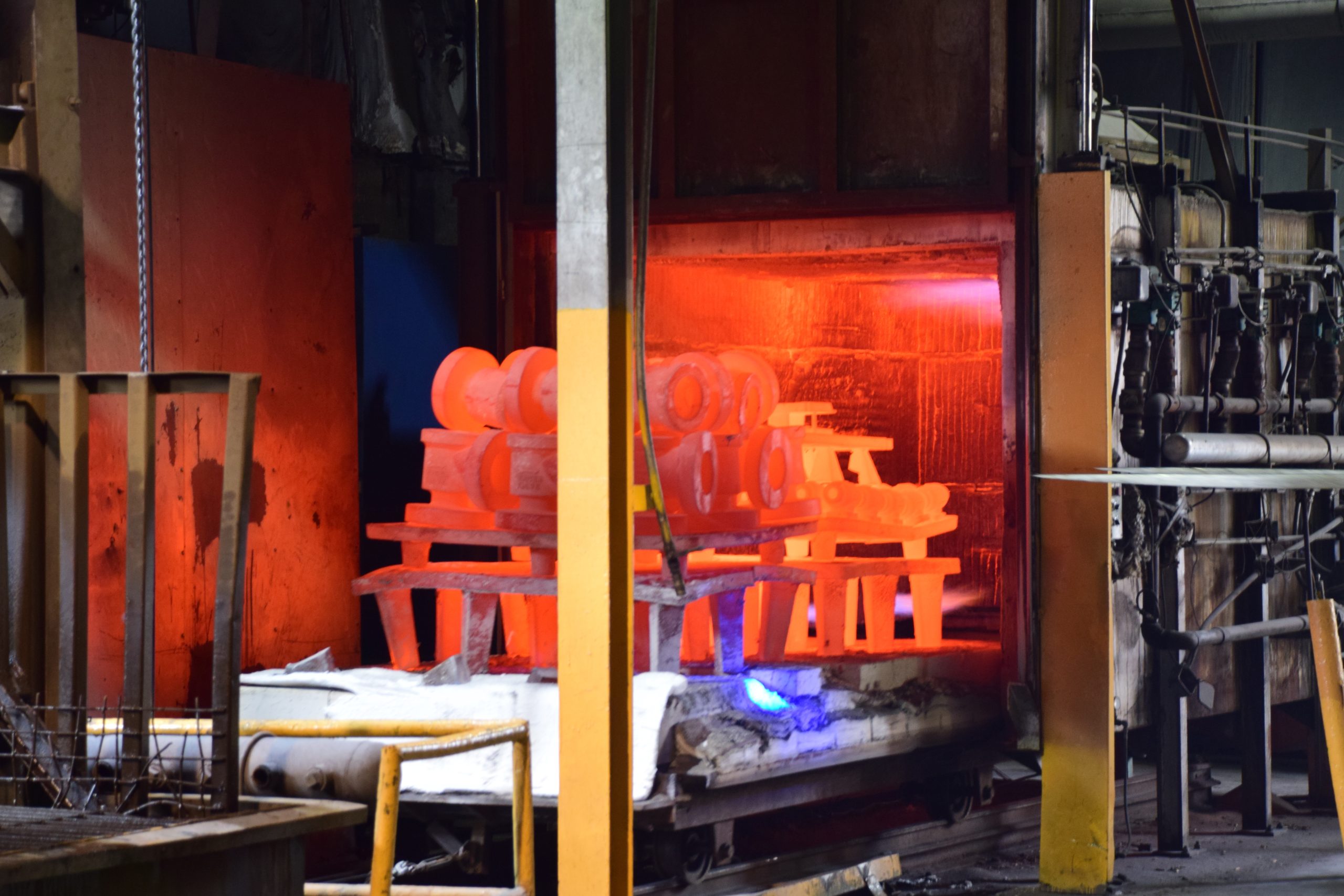 Heat-treating castings as part of the finishing process at Eagle Alloy