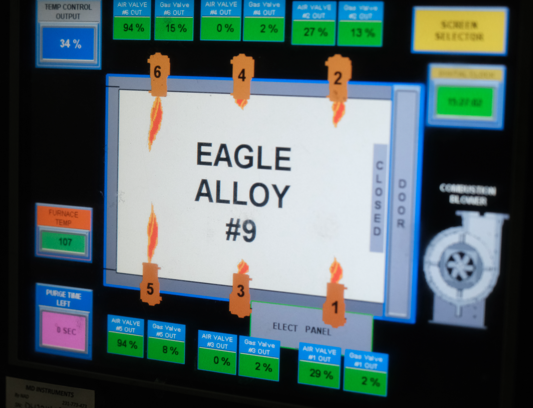 Eagle Alloy heat treatment PLC screen