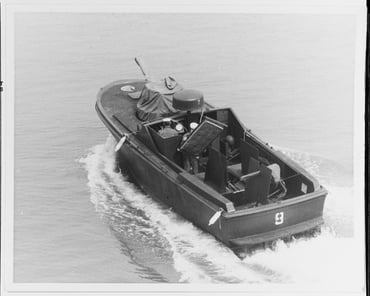 PBR underway in Suisun Bay, 1966 (National Archives)