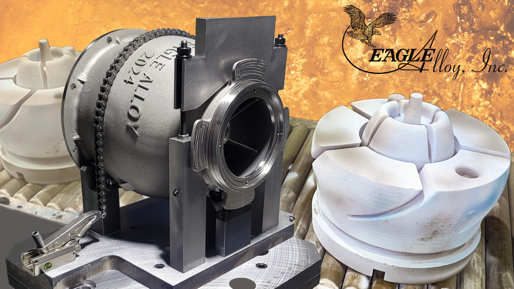 Rapid prototyped part and 3D printed core at Eagle Alloy